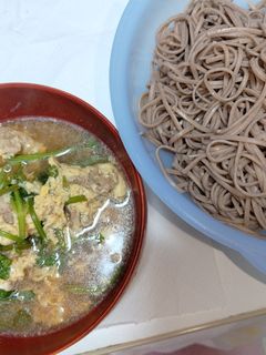 芹豚卵つけ蕎麦-レシピのメイン写真