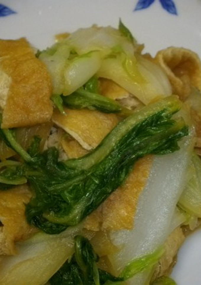 ほっとするね、白菜と油揚げの煮びたし-レシピのメイン写真