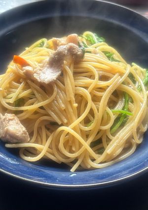 豚肉とルッコラのパスタ-レシピのメイン写真