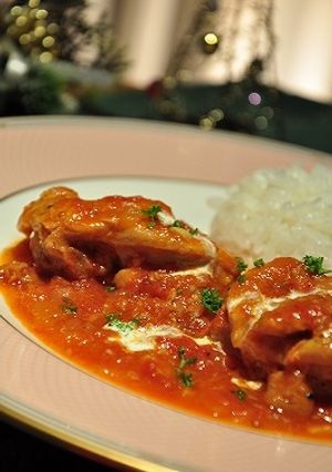 クリスマスにも❤チキンのトマト煮-レシピのメイン写真