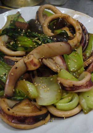 青菜といかのゴマ炒め-レシピのメイン写真