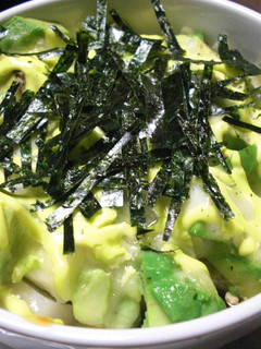 餅ちーずグラタンinアボガド-レシピのメイン写真