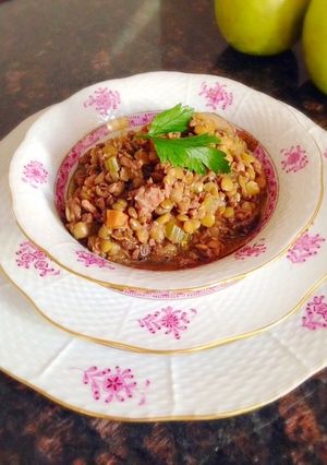 簡単!レンズ豆と牛肉の煮込み-レシピのメイン写真