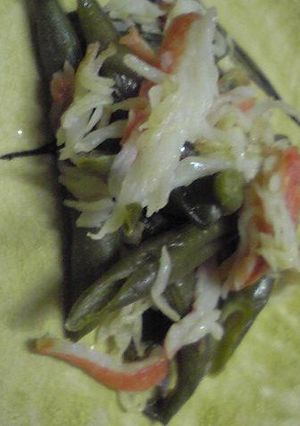 ●かにカマとインゲンのマヨ炒め●-レシピのメイン写真