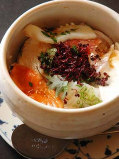 寿司ネタ(刺身)で塩ビビンバ-レシピのメイン写真