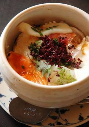 寿司ネタ(刺身)で塩ビビンバ-レシピのメイン写真