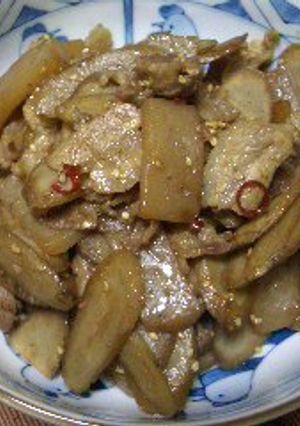 豚バラ肉とこんにゃくと牛蒡うま味炒め-レシピのメイン写真