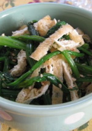 簡単！ほうれん草と油あげの和え物！-レシピのメイン写真