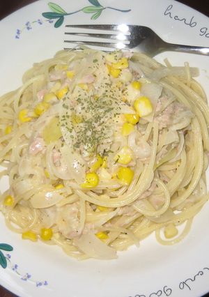 ♫お手軽♫コーンとツナのクリームパスタ-レシピのメイン写真