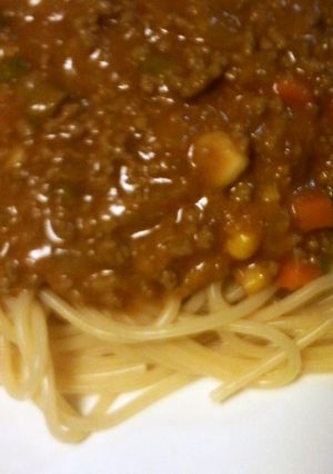 カレー粉が隠し味のミートソーススパゲティ-レシピのメイン写真