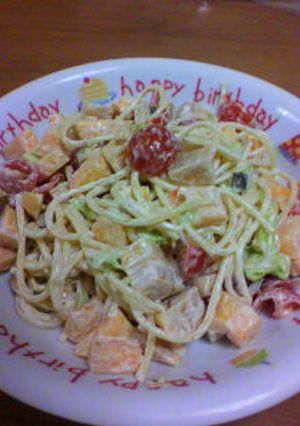 柿とキャベツのマヨネーズパスタサラダ★-レシピのメイン写真