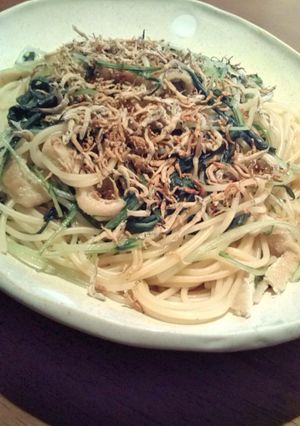 簡単&鍋ひとつ！水菜のパスタ-レシピのメイン写真