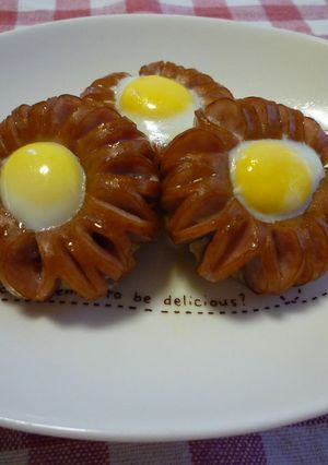 ✿お弁当✿　ウィンナーのお花-レシピのメイン写真