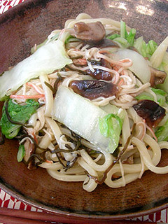 はくさいと塩昆布の焼きうどん-レシピのメイン写真