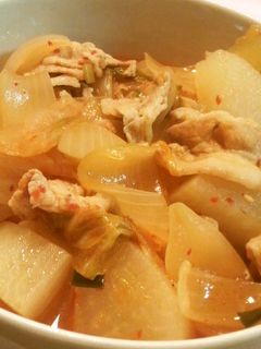 大根と豚肉のキムチ煮-レシピのメイン写真