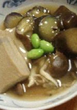 高野豆腐となすの薄くず煮-レシピのメイン写真