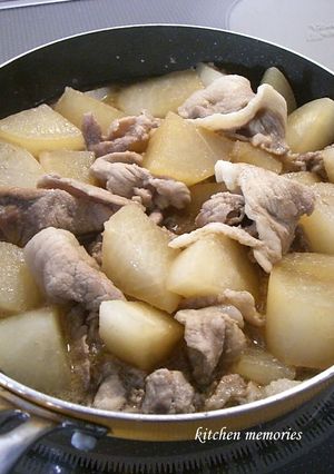 フライパンで♡大根と豚肉のほったらかし煮-レシピのメイン写真