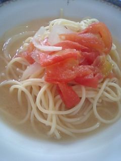 トマトの味噌汁パスタ-レシピのメイン写真