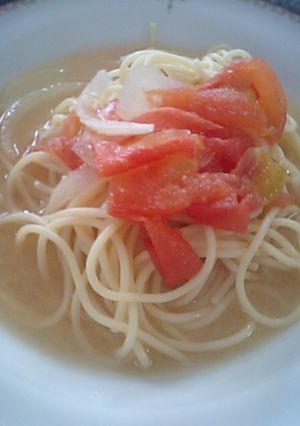 トマトの味噌汁パスタ-レシピのメイン写真
