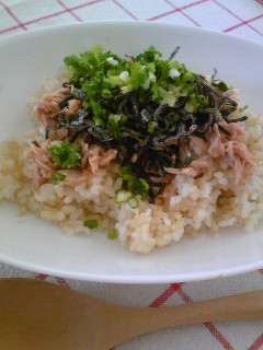 超簡単!①人ランチにツナ塩昆布ご飯♪-レシピのメイン写真