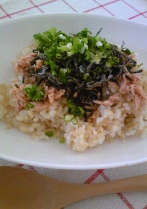超簡単！①人ランチにツナ塩昆布ご飯♪-レシピのメイン写真