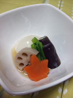 料亭風*季節野菜の煮物・薄くずあんかけ-レシピのメイン写真