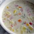 はなびし草のカラフル野菜の生クリームのスープ