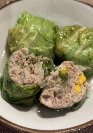 ロールレタスのレンジ蒸し-レシピのメイン写真