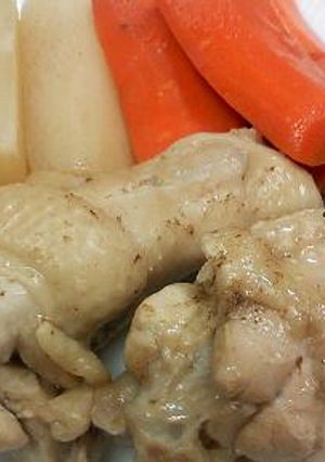 シンプル　鶏手羽元と根菜のさっぱり煮-レシピのメイン写真