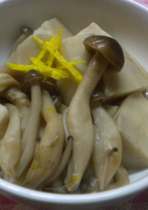 里芋とシメジの柚子味含め煮（高血圧等）-レシピのメイン写真
