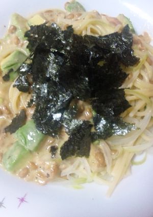 アボカド納豆ツナマヨパスタ☆ゴマ風味-レシピのメイン写真