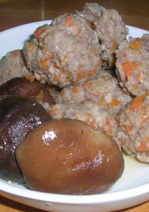 おせち煮物♪しいたけと肉団子-レシピのメイン写真