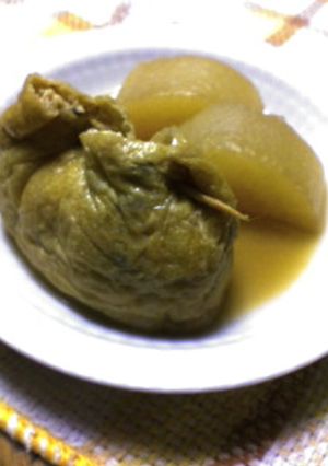 *具沢山♪豆腐巾着みそ煮☆大根も一緒に*-レシピのメイン写真