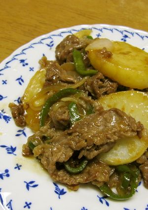 牛肉とじゃが芋の甘辛焼き-レシピのメイン写真