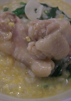 にんにく鶏☆卵の中華おじや☆-レシピのメイン写真