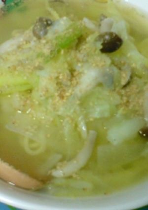 長ネギとシメジのヘルシー塩ラーメン♪-レシピのメイン写真