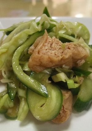 お弁当に✿簡単　油揚げの焼き酢サラダ✿-レシピのメイン写真