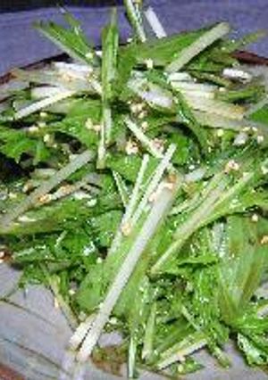 60秒で簡単水菜サラダ-レシピのメイン写真