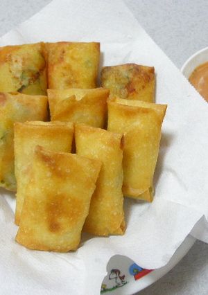 残り物　ポテトサラダで春巻き♪-レシピのメイン写真