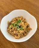豚ひき肉と木綿豆腐の甘辛炒め