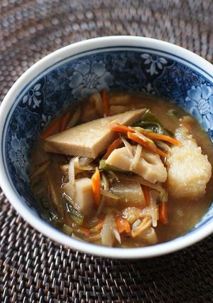 山芋ほくほく＾＾高野豆腐入り♪お味噌汁-レシピのメイン写真