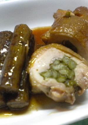 アスパラチキンロールの照り煮(簡単)-レシピのメイン写真