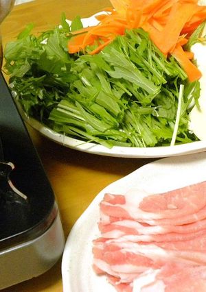 水菜と豚肉のしゃぶしゃぶ★-レシピのメイン写真