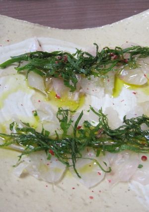 白身魚の昆布しめ　カルパッチョ-レシピのメイン写真
