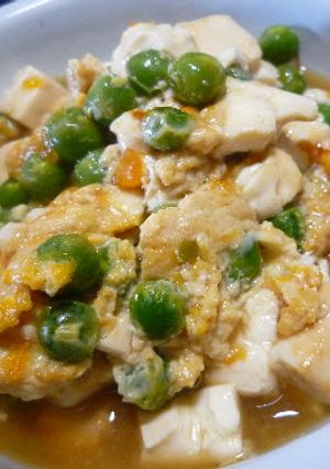 グリンピースと豆腐のたまごとじ-レシピのメイン写真