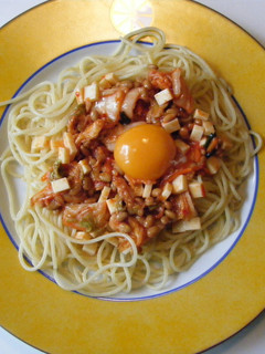キムチ納豆チーズの簡単スパゲティー♪-レシピのメイン写真