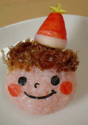 キャラ弁 クリスマスサンタの帽子-レシピのメイン写真