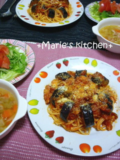 ♡ナスとベーコンのトマトソースパスタ♡-レシピのメイン写真