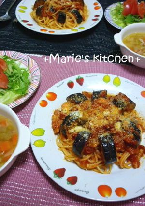 ♡ナスとベーコンのトマトソースパスタ♡-レシピのメイン写真