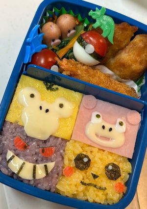 ポケモンのモザイクキャラ弁-レシピのメイン写真
